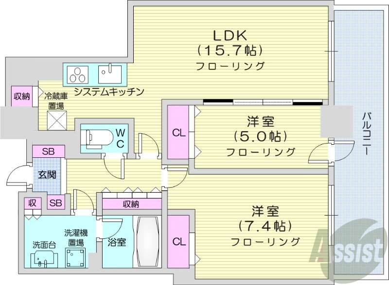 プレミスト札幌ターミナルタワーの間取り