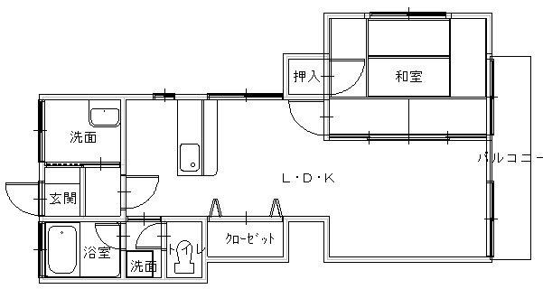 長崎市中小島のアパートの間取り