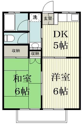 横浜市青葉区もえぎ野のアパートの間取り