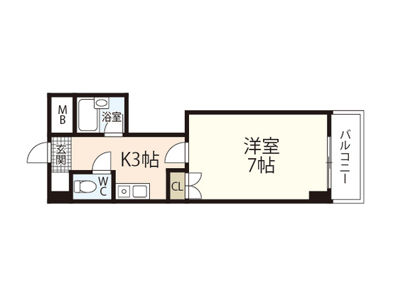 広島市中区光南のマンションの間取り