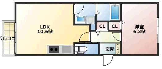 ＳｕｎＭａｒｋ高宮南の間取り