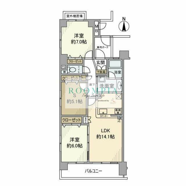 クレッセント中馬込IIの間取り