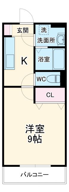 【浜松市中央区渡瀬町のマンションの間取り】