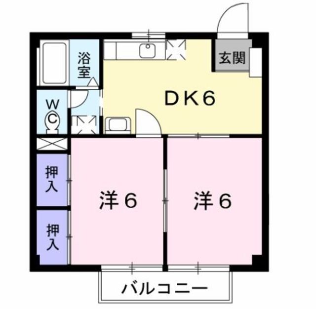 和歌山市新庄のアパートの間取り