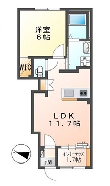 広島市安佐北区可部のアパートの間取り