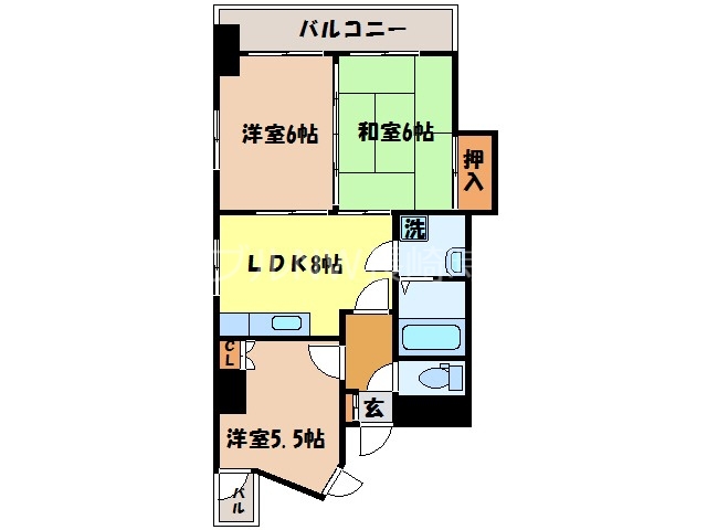 ブランディール鮫島の間取り