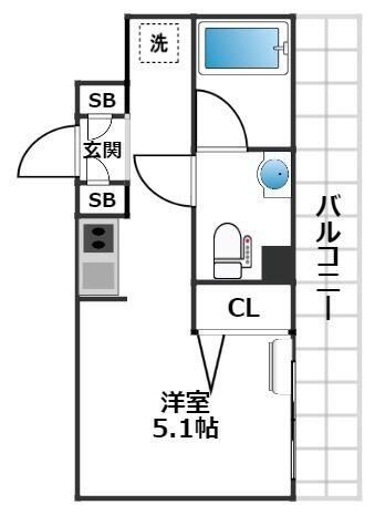 【世田谷区赤堤のマンションの間取り】