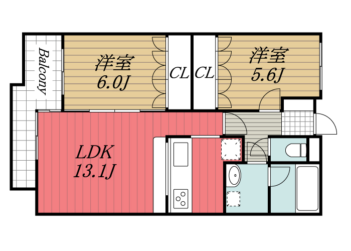 佐倉市西志津のマンションの間取り