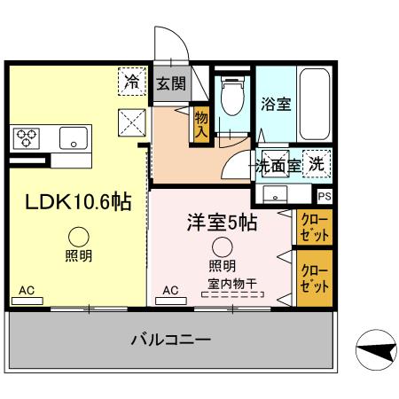 Ｄーｒｏｏｍ出水の間取り