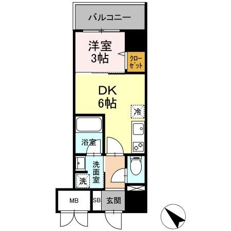 横浜市鶴見区生麦のマンションの間取り