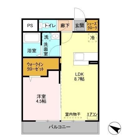 神栖市知手中央のアパートの間取り