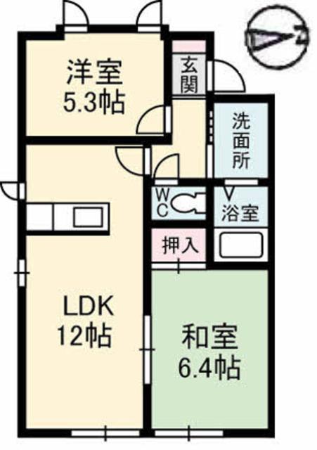 【サニーズ福庭　Ｂ棟の間取り】