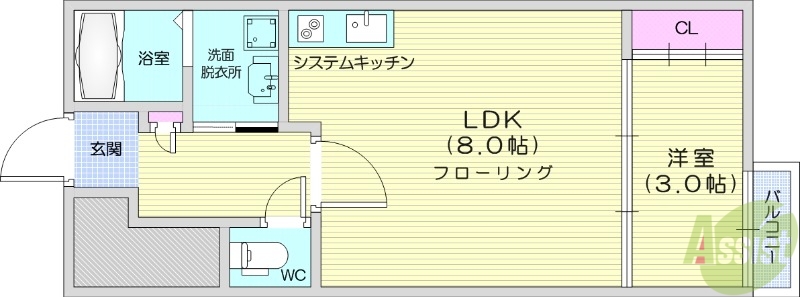 【BAU多賀城の間取り】