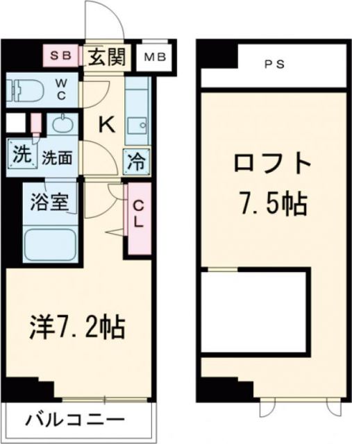 プレミアムキューブＧ北新宿の間取り