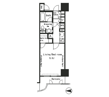 新宿区四谷のマンションの間取り