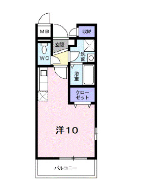 郡山市富田町のアパートの間取り