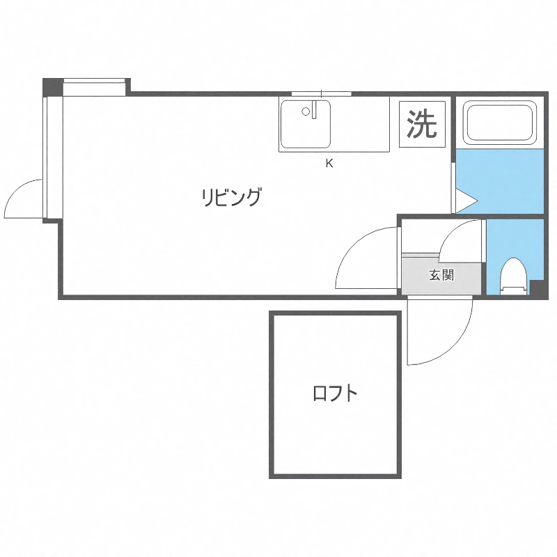 札幌市豊平区平岸三条のアパートの間取り