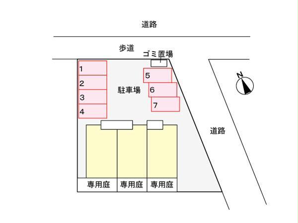 【サニーハイツの駐車場】