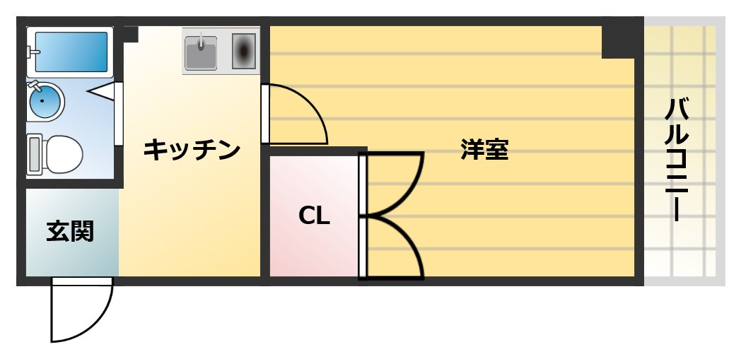 羽曳野市西浦のマンションの間取り