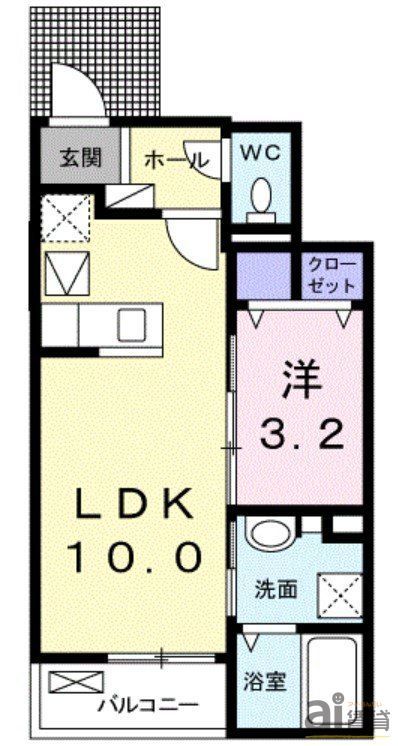 小平市仲町のアパートの間取り