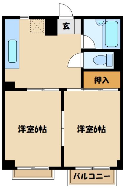 大和市林間のマンションの間取り