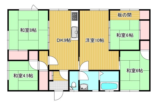 河波コーポの間取り