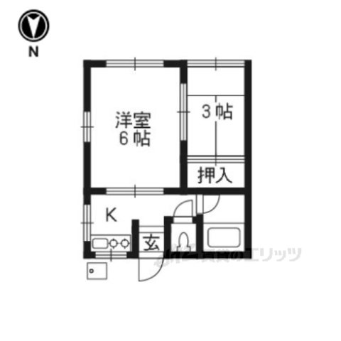 京都市伏見区新町１１丁目のアパートの間取り