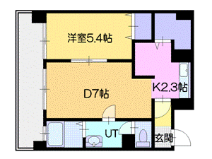 小樽市築港のマンションの間取り