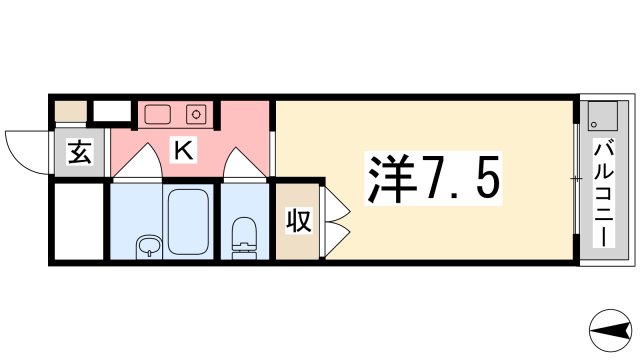 揖保郡太子町沖代のマンションの間取り