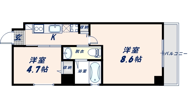 グランシアター高井田の間取り