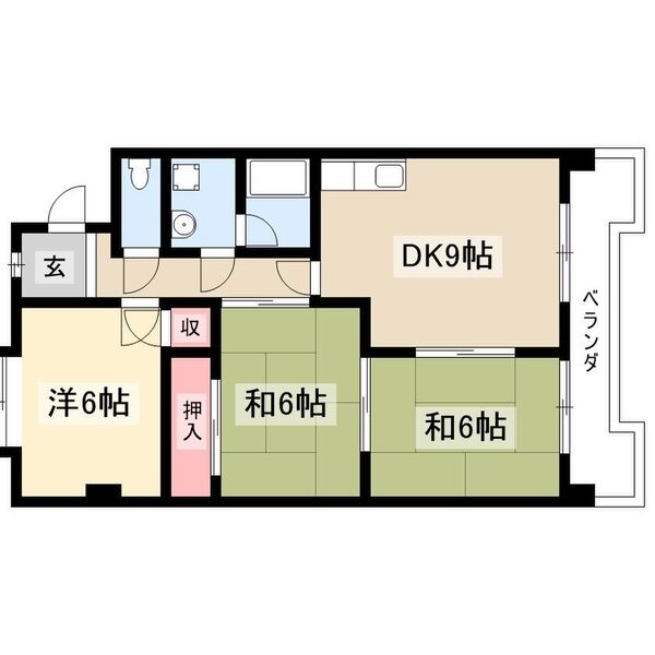 知多市原のマンションの間取り