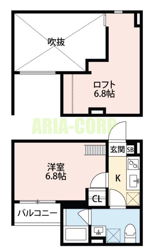 京都市伏見区桝屋町のアパートの間取り