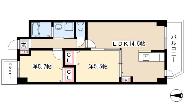 Ｋｚ　ＳＱＵＡＲＥの間取り