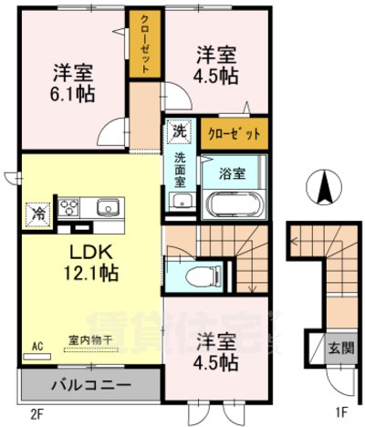 当麻寺MKコートIIの間取り