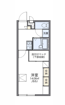 レオパレスひまわりの間取り