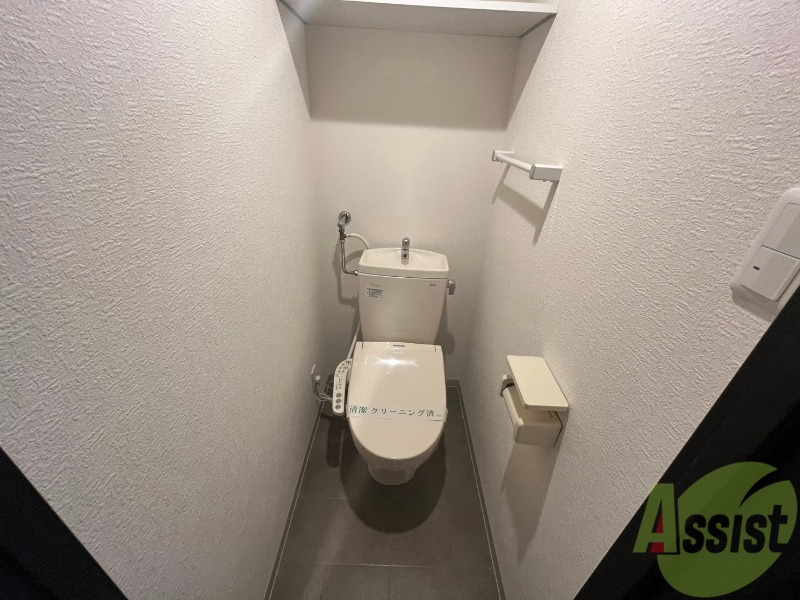 トイレ　ウォシュレット機能がついたトイレ。安心して使用できますね。