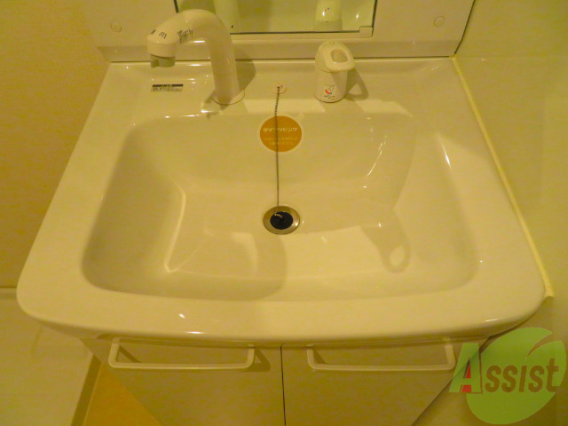 洗面設備　洗面台はシャンプードレッサーつきですねー。