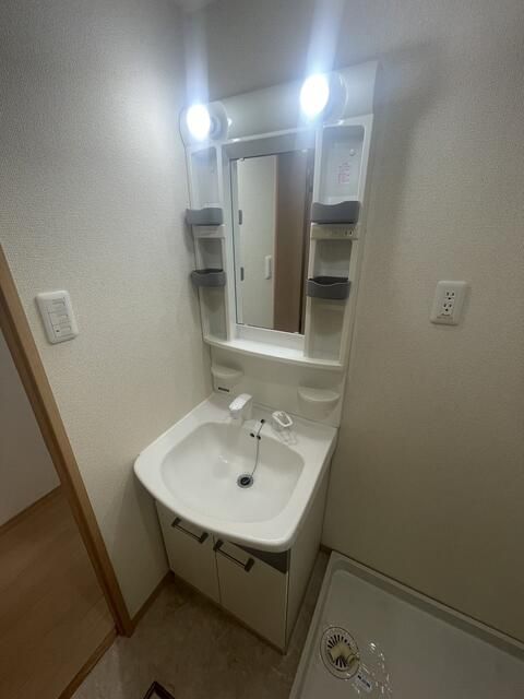 洗面設備　独立洗面台あり、毎朝おしゃれに忙しい女性の方におすすめです