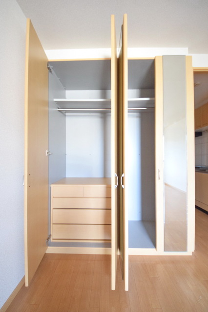 収納　～鏡をついているから身だしなみもバッチリ～