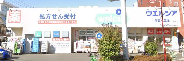 ドラックストア　ウェルシア墨田八広店（ドラッグストア）まで1166m