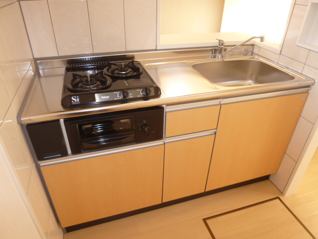 キッチン　2口ガスコンロ付き