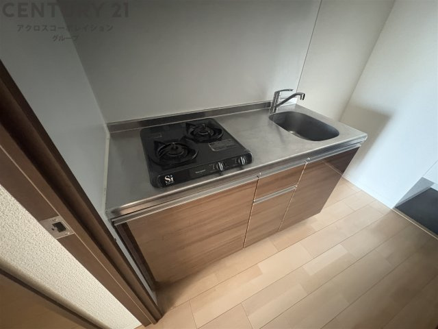 キッチン　２口ガスコンロ付き