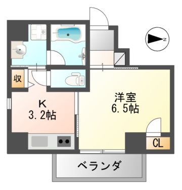 セレニティー名駅西の間取り写真