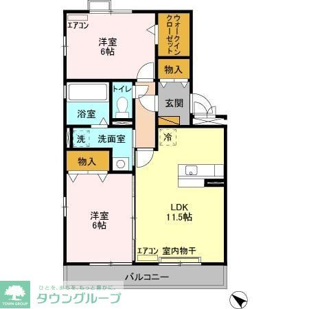 グランドソレイユ A棟の間取り写真