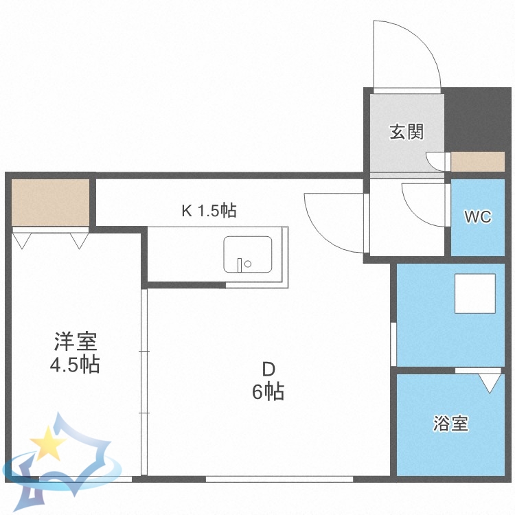 オルキデア東本願寺の間取り写真