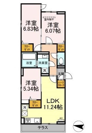 アナシエ赤塚の間取り写真