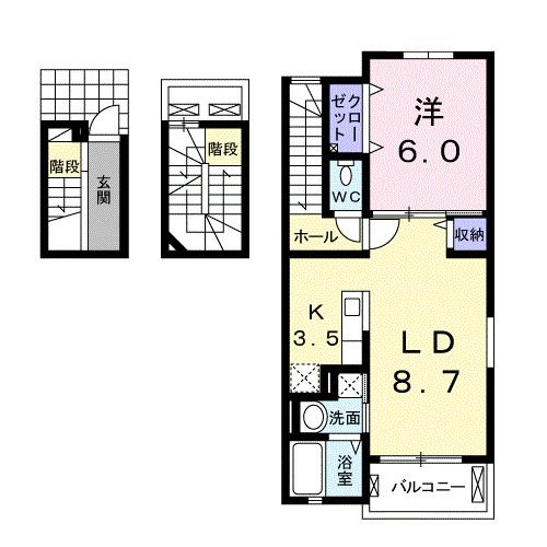 ＪＲ高崎線 深谷駅 徒歩22分 3階建 築11年の間取り写真