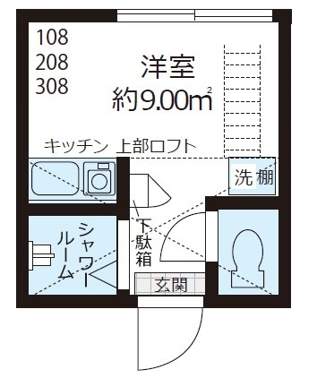 西武池袋線 椎名町駅 徒歩5分 2階建 築8年の間取り写真