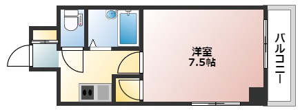 広島電鉄宇品線 中電前駅 徒歩9分 8階建 築28年の間取り写真