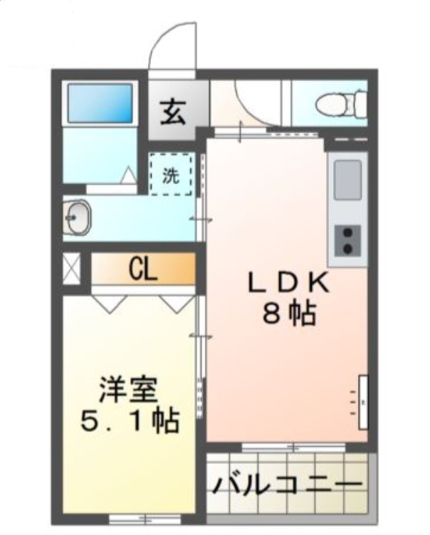 ＪＲ横浜線 八王子駅 徒歩17分 3階建 築1年の間取り写真